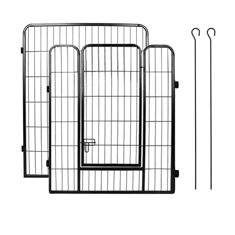 DUDULIFE ペットフェンス 大型犬用 中型犬用 ペットケージ 折り畳み式 ペットサークル スチール製 複数連結可能 室内室外兼用 犬小屋 ペット用品 (80X80cm-2枚) 7,897円