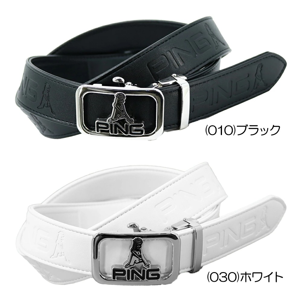 Mr.PING スライドバックルロゴベルト 621-5282801 メンズベルト秋冬モデル