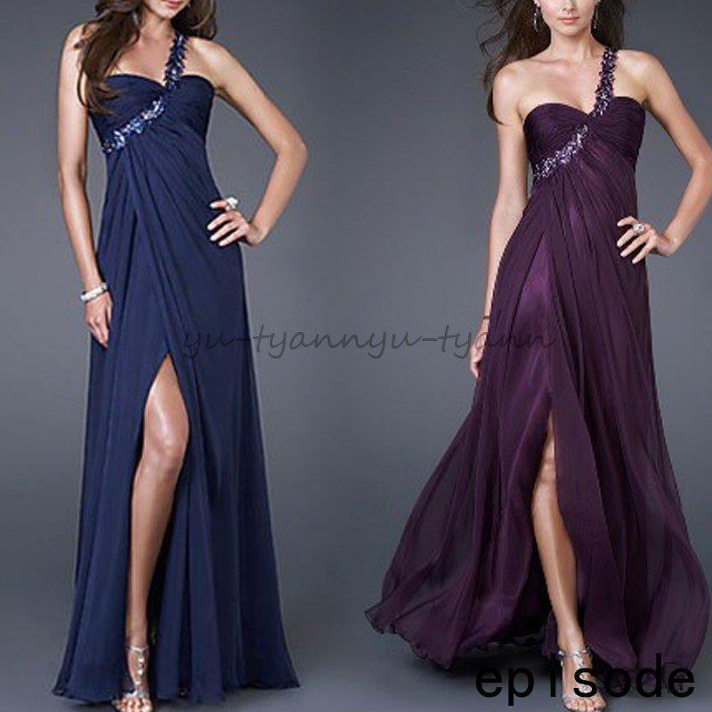 ドレス パーティードレス ロング Aライン レディース イブニング ワンショルダー ワンピース ウェディング 上品 きれい 2018 新作 人気