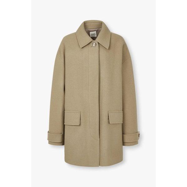 隠しシングルハーフハンドメイドコート (9104411915)