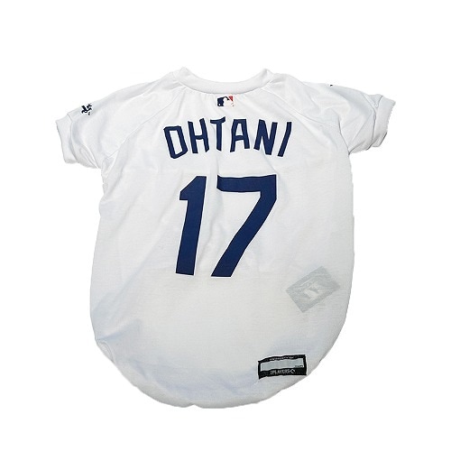 ファンタジーワールド【ペット用品】MLB公式 ドジャース 大谷翔平選手モデル ユニフォーム Tシャツ XLサイズ ホワイト P-0849790169951【ペット用野球ウェア】