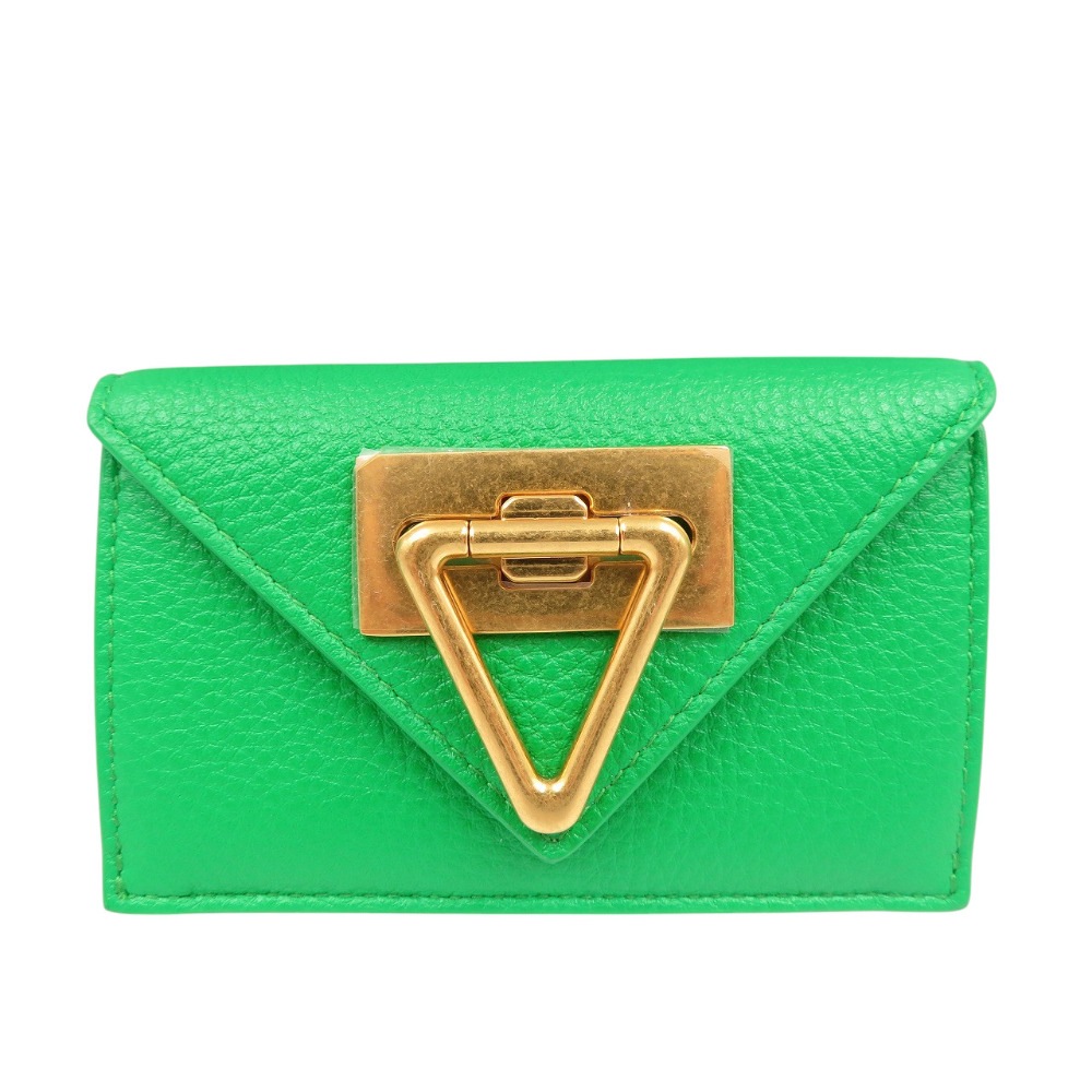 未使用品 ボッテガヴェネタ サンジェルマン コインケース レザー/レザー グリーン 1309【中古】BOTTEGAVENETA レディース