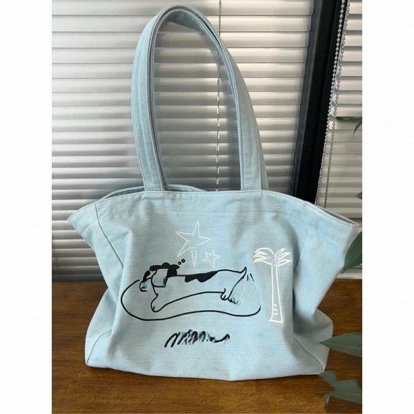 トートバッグ ハンドバッグ 大容量 プリント キャンバスバッグ レディース