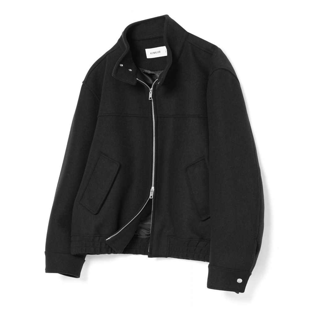 KIIMUIR サープラスウール (WOOL) 2ウェイヘリントンジャケット_ブラック