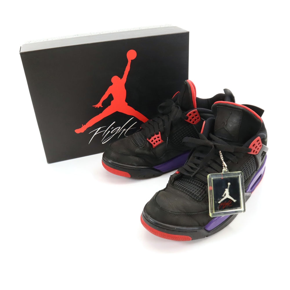 ナイキ エアジョーダン 4 レトロ スニーカー 28 ブラック NIKE AIR JORDAN AQ3816-065 4 RETRO NRG 箱付き メンズ 古着