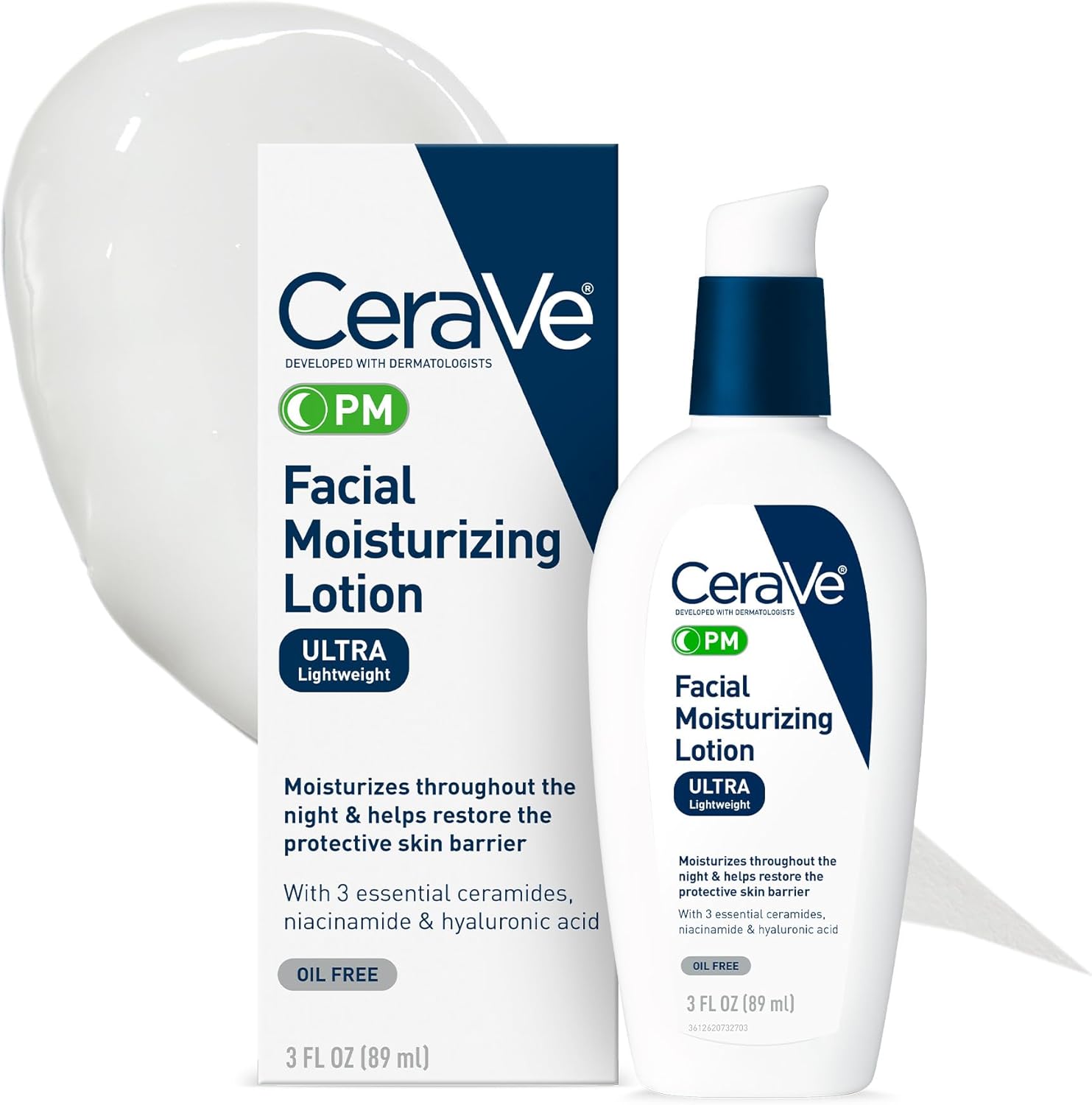 CeraVe Facial Moisturizing Lotion PM 3 oz 89ミリリットル x 1