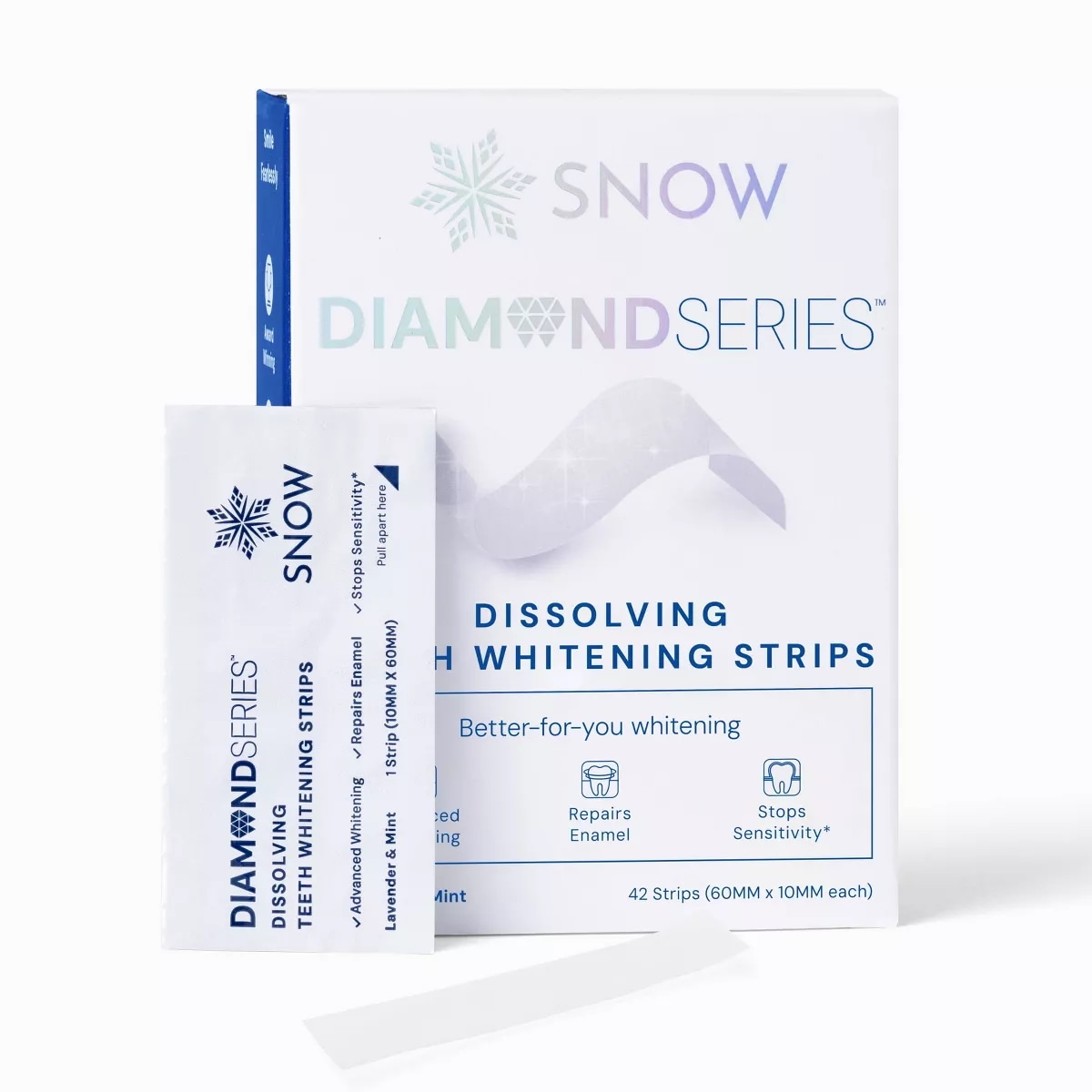 Snow Diamond Series Dissolving Teeth Whitening Strips - 42ct