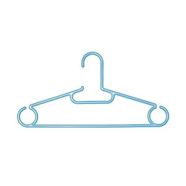 （まとめ）シンコハンガー リビドハンガーファミリー5P 41cm パールブルー 1セット（5本）20セット