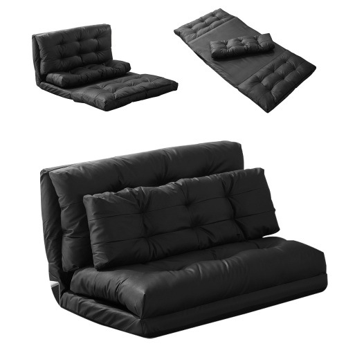 ソファベッド 多用途 3WAY 幅108cm 6段階リクライニング クッション付き 折りたたみベッド