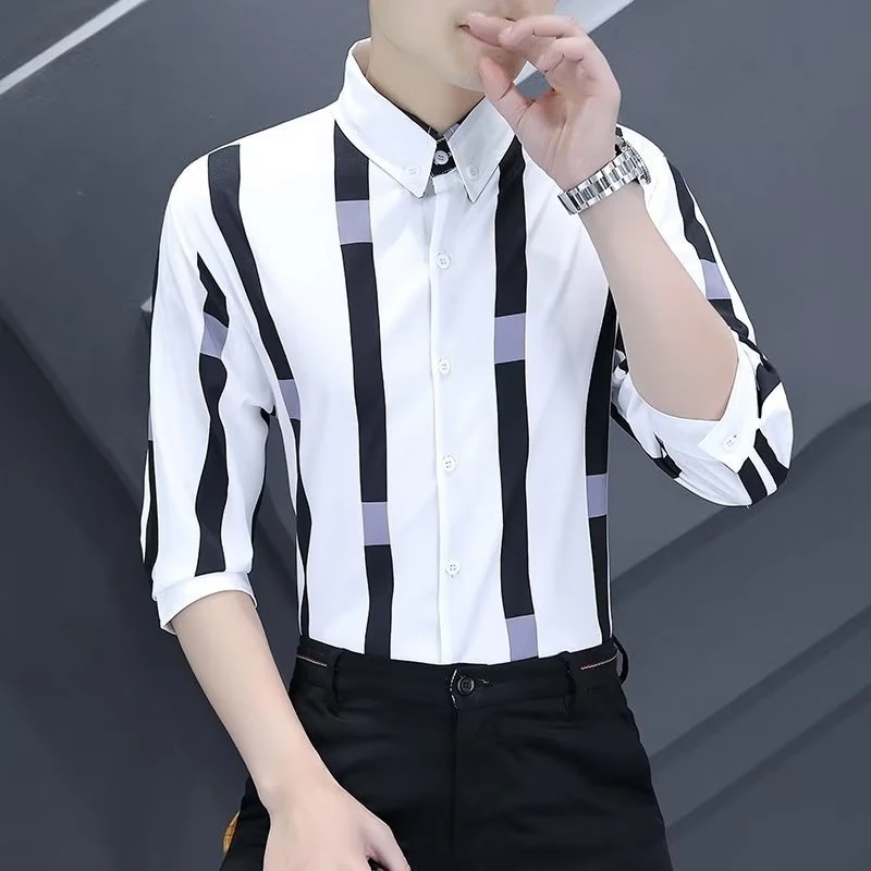 【超お得1つ買うと10個もらえる】メガ割メンズファッション シャツ メンズシャツ 夏 アイスシルク カジュアル ビジネス 半袖 シャツトップス