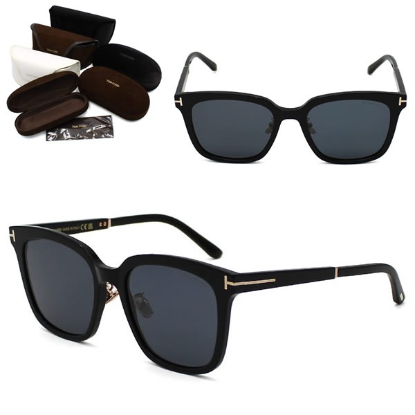 サングラス FT1245-K/S 01A 56 TF1245 サングラス EYEWEAR アジアンフィット ブラック グレー ユニセックス