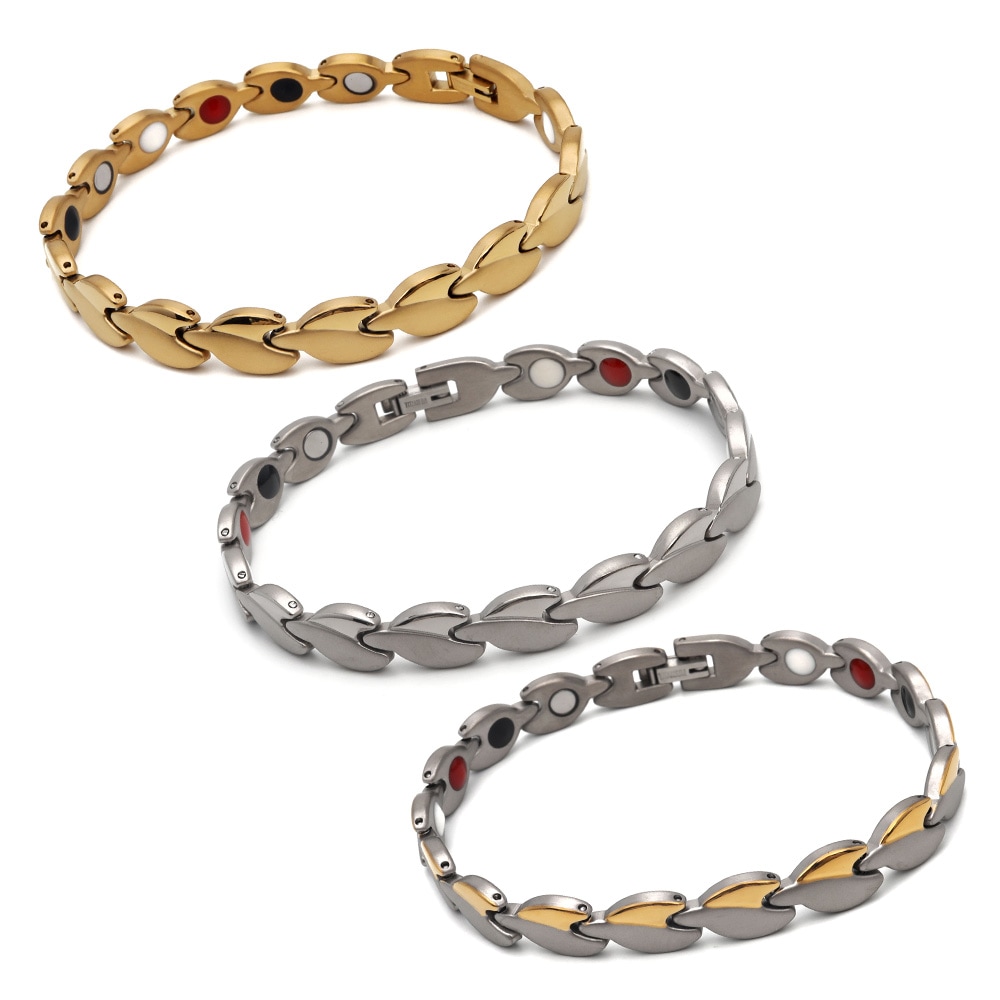 磁気チェーンブレスレット 3カラー [b635]