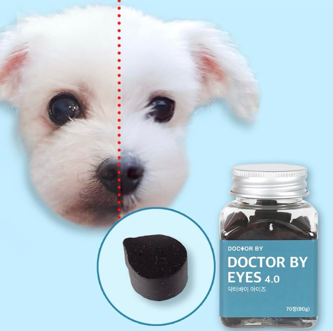 ドクターバイ アイズ 犬 目 サプリ 涙の跡 におい ルテイン サプリ チュアブル 70錠