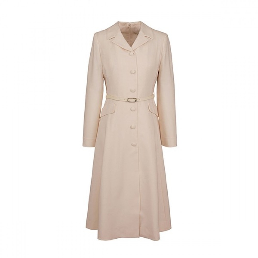 [シャトラン] アイボリーフレアラインロングワンピース HCCMOP103