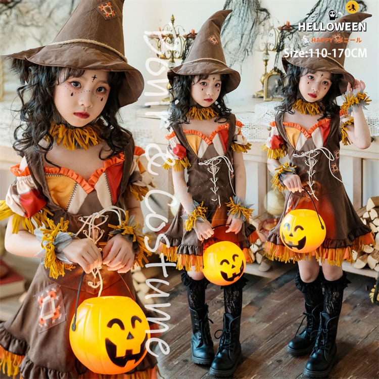 ハロウィン 仮装 仮装 かぼちゃ カボチャ 女の子 ハロウィーン衣装 コスプレ 仮装 女の子 ハロウィーン衣装 魔法使い マジック 仮装 可愛い ワンピース 女の子 キャラクター Halloween 4,950円