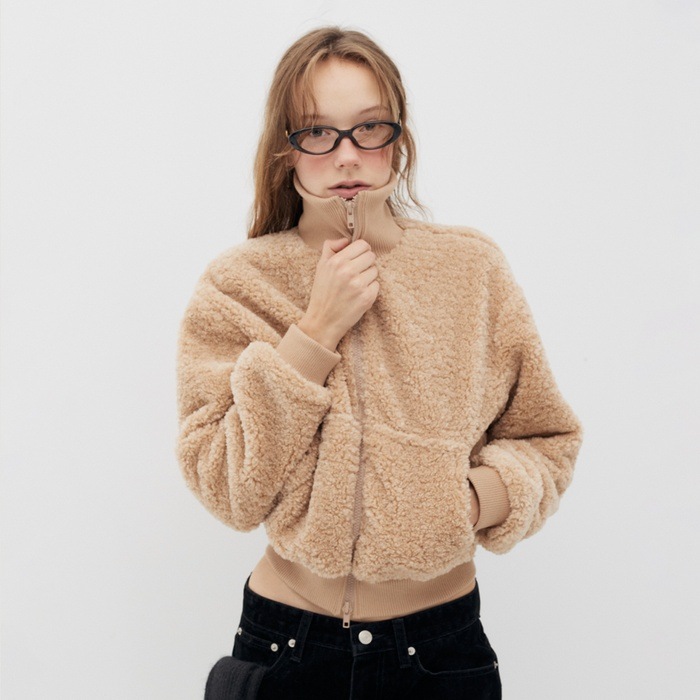 【LOW CLASSIC】 SOFT FUR JUMPER : BEIGE