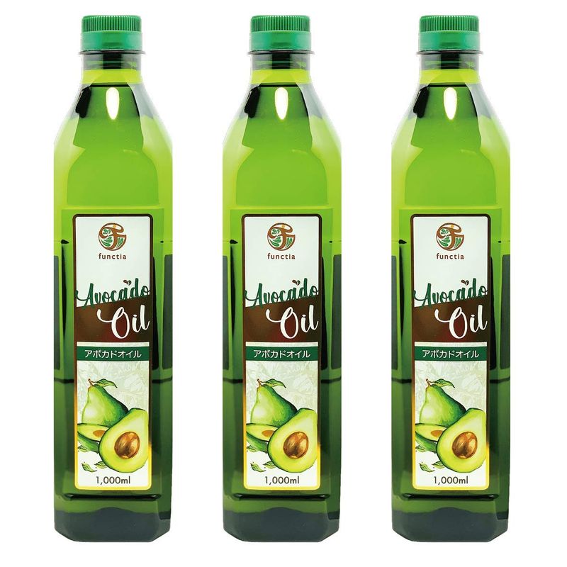 ぴゅあアボカドオイル大容量１リットル X 3本セット1L x 3本 ペットボトル（ピュアオイル）Pure Avocado Oil 1L x 3