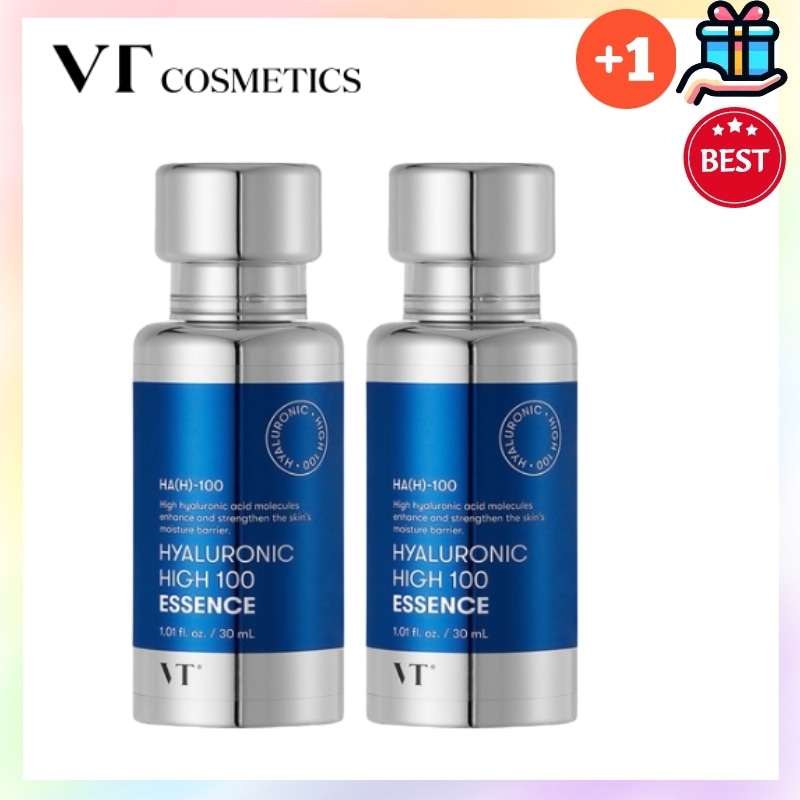 [韓国人気1+1] ヒアルロニック ハイ100 高分子エッセンス 30ml+30ml 全60ml 2個セット シワ 弾力 スキンケア 正規品 光彩 活力 密着 トーンアップ 簡単 水分 保湿 しっとり