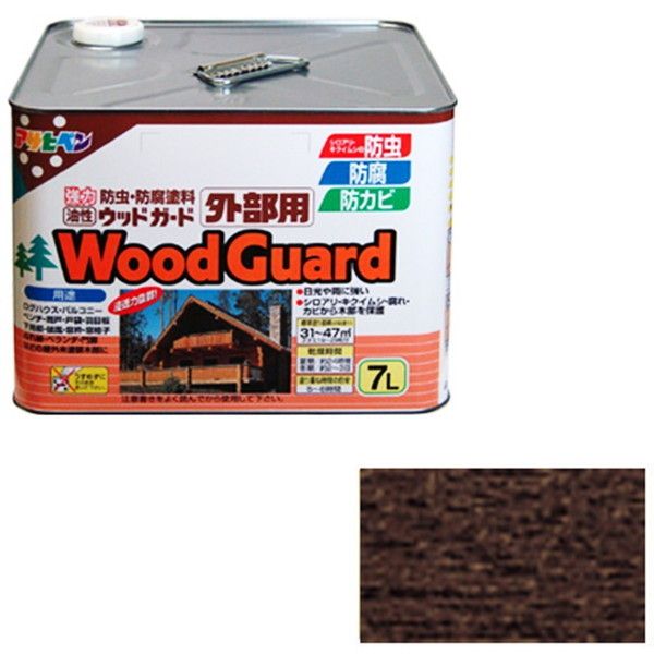 油性ウッドガード外部用 7L ダークオーク 08 油性塗料