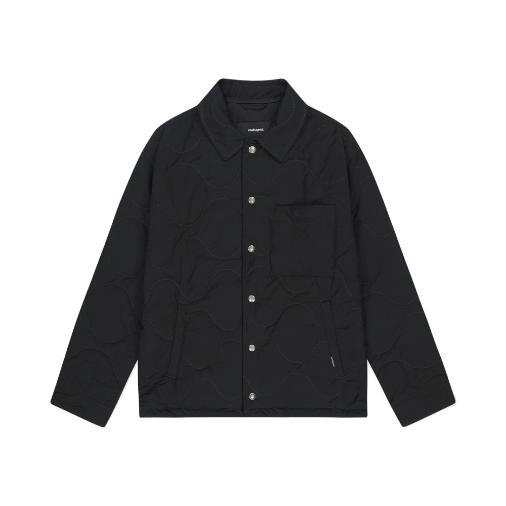 マハグリッドキルトボンバージャケットブラック (MG2DFMJ241A)