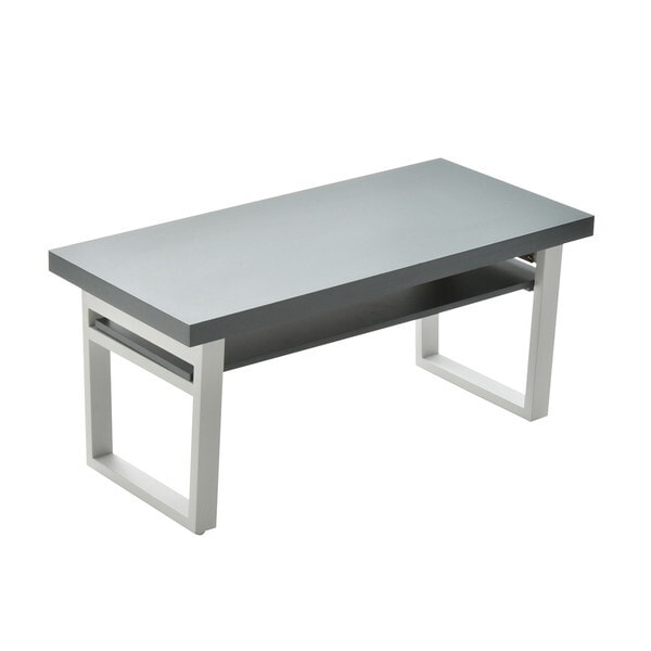 B.Bファニシング NKTB0265MODGY ダークグレー Noko 棚付きフォールディングテーブル メーカー直送