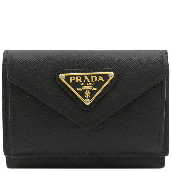 Qoo10] PRADA トライアングルロゴ ミニウォレット 1M