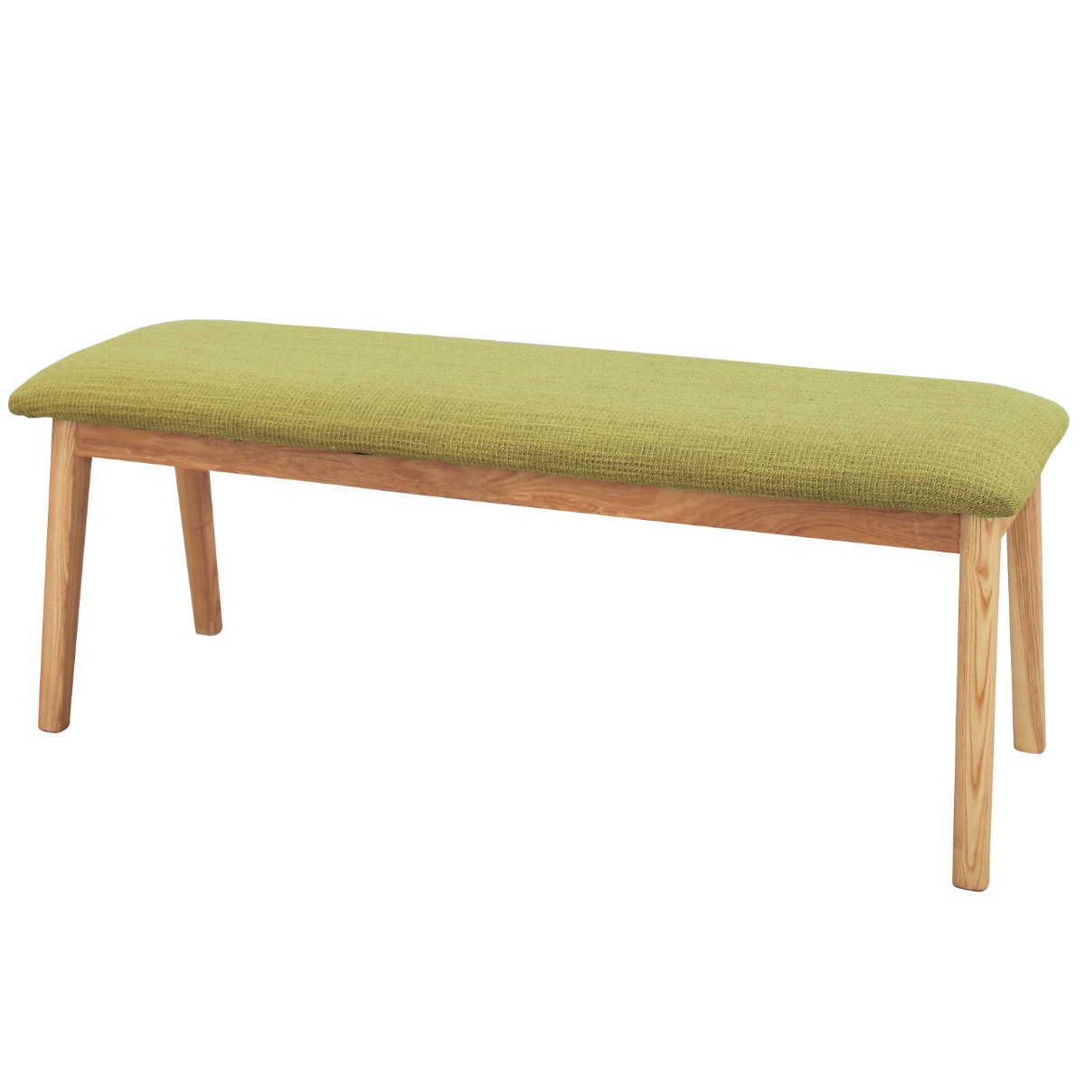 ダイニングベンチ 幅102cm 木製 天然木 ベンチ 二人掛け 低い 低め いす 椅子 木目 座面 ファブリック 座面高36cm 北欧 シンプル ナチュラル おしゃれ