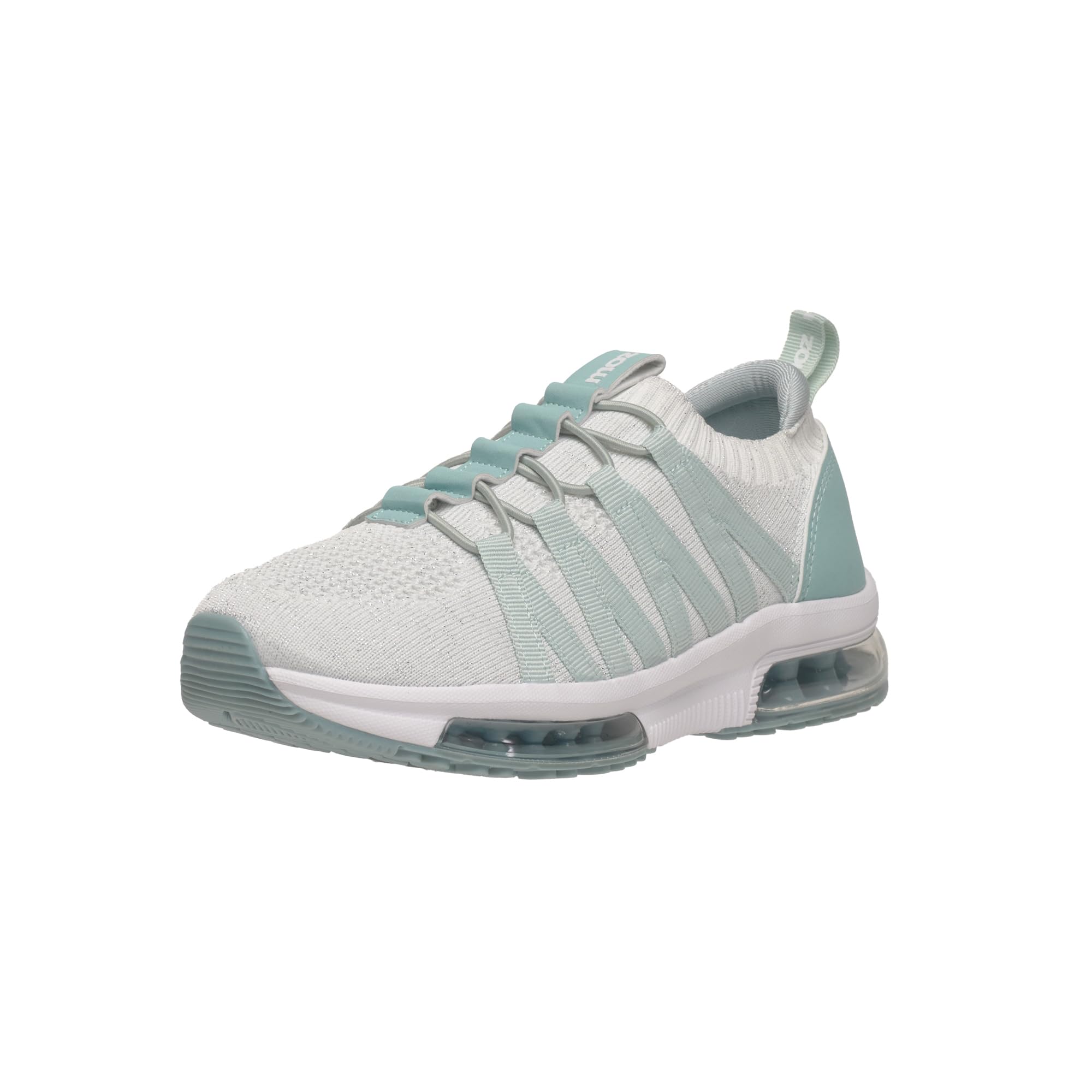 全国送料無料 [モズ] 洗える ニットスニーカー エアークッション スニーカー レディース 軽量 伸縮性 履きやすい ランニング ウォーキング 933231129 ホワイト 22.5 cm 3E