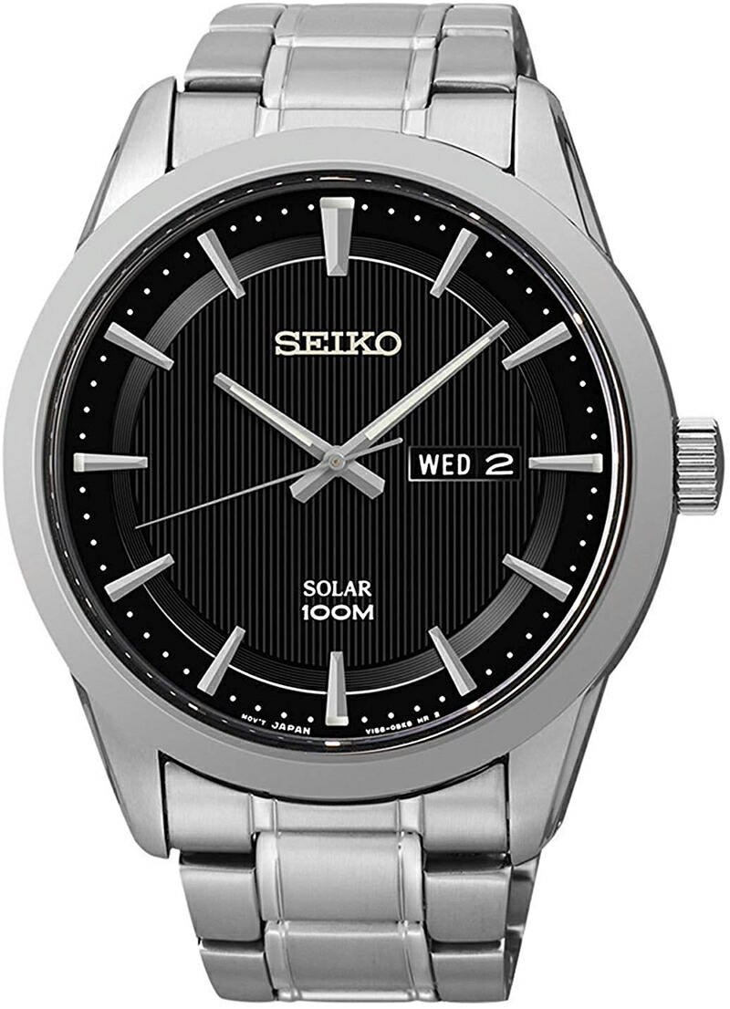 [10年保証] [製造終了 希少海外モデル] SEIKO SNE363P1 [セイコーインポート] セイコー ソーラー クオーツ 100m防水 [逆輸入モデル]