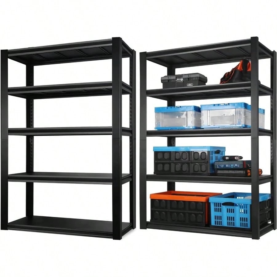 スチールラック本体 高耐荷重収納棚 倉庫 ガレージ メタルラック 組立簡単 高さ調整可能 自由に組み合わせ 収納ラック キッチン 物置 100*50*183CM