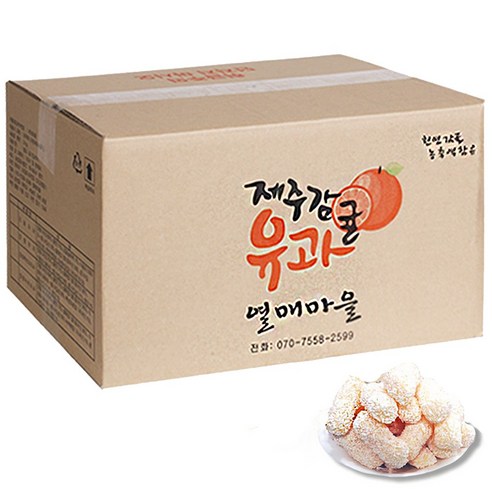 韓国海苔 제주 감귤 유과 3kg 대용량 한과 어버이날 선물 세트 3kg 1개