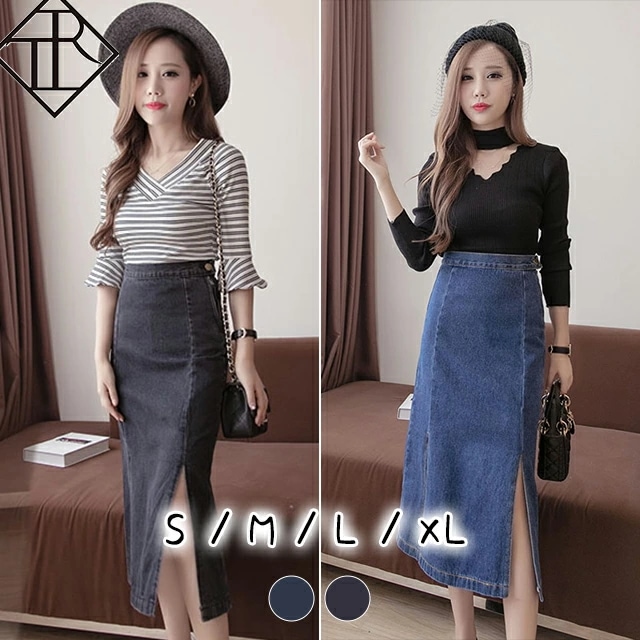 【即納】スカート レディース ロング ボトム 大きいサイズ ミモレ ミディアム丈 大人 スカート デニムスカート 綿 ゆるい オフィス カジュアル スレンダー 他と被らない人気 無地 SNS映え 美