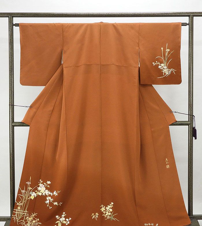 訪問着 正絹 金彩友禅 和田光正作 身丈162.5cm 裄丈62.5cm 訪問着 リサイクル 中古 着物 結婚式 入学式 卒業式 b0625