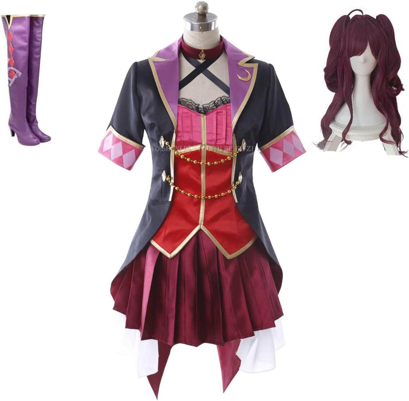 アイマス デレステ LiPPS 一ノ瀬志希 Tulip コスプレ衣装+靴+ウィッグ