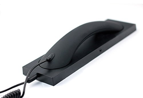 Berfea ファッションレトロ携帯電話のヘッドセット3.5ミリメートルマイク防止放射線スマホ受話器