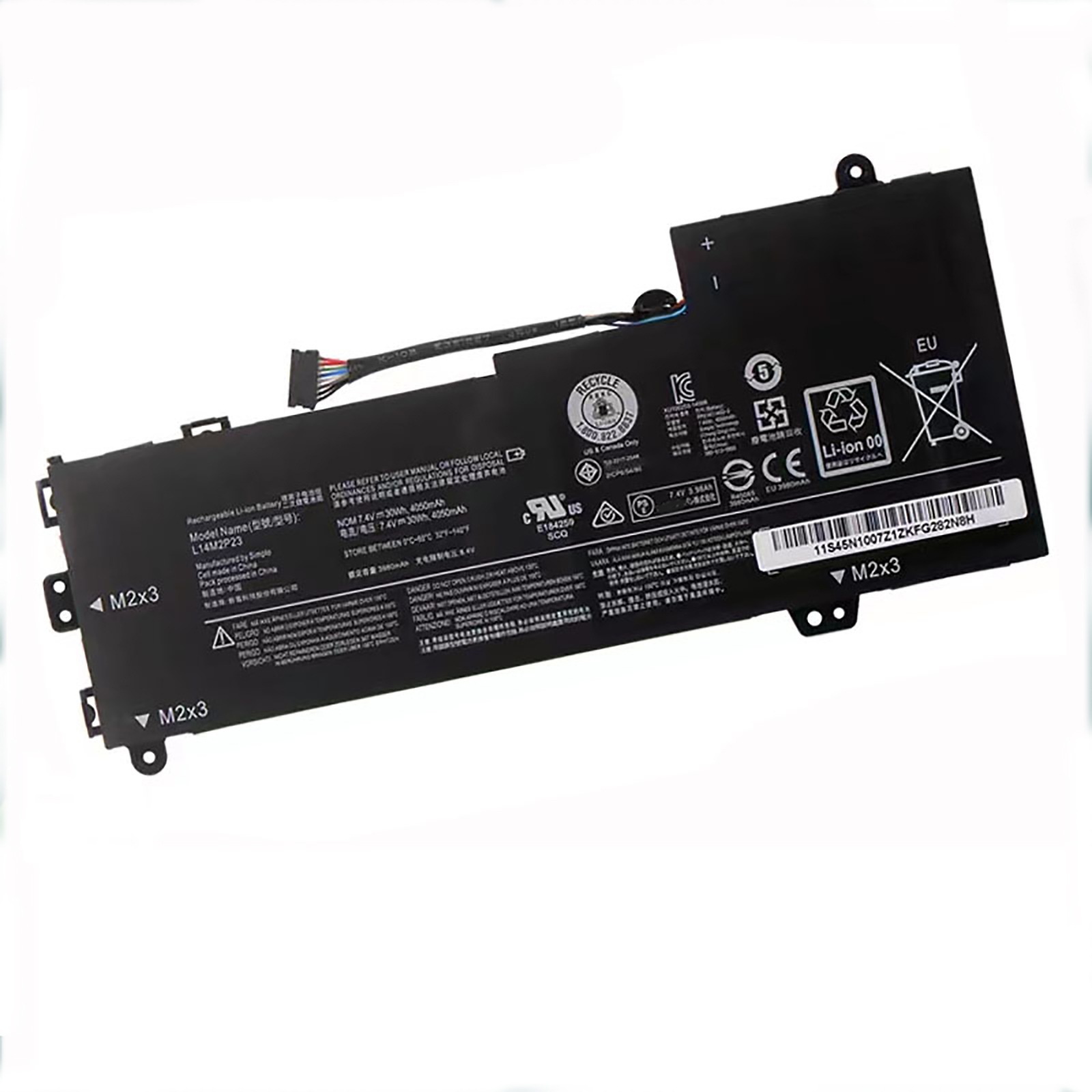 L14M2P23 電池・Lenovo/ThinkPadノートパソコン互換 30Wh/4050mAh IdeaPad 100-14iby 500S-13ISK L14M2P23 L14M2P24 交換用