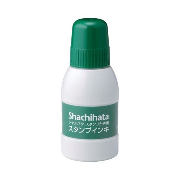 (まとめ) シヤチハタ スタンプ台専用補充インキ 40ml 緑 SGN-40-G 1個 (×30セット)