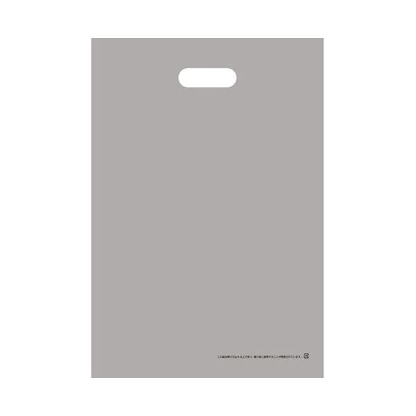 （まとめ） TANOSEEポリエチレン手提袋（小判抜き） LD L シルバー 1パック（50枚） [x5セット]