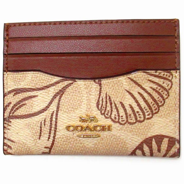コーチ カードケース COACH アウトレット シェル スリム ID カードケース ブラウン CBL80 IMSAS