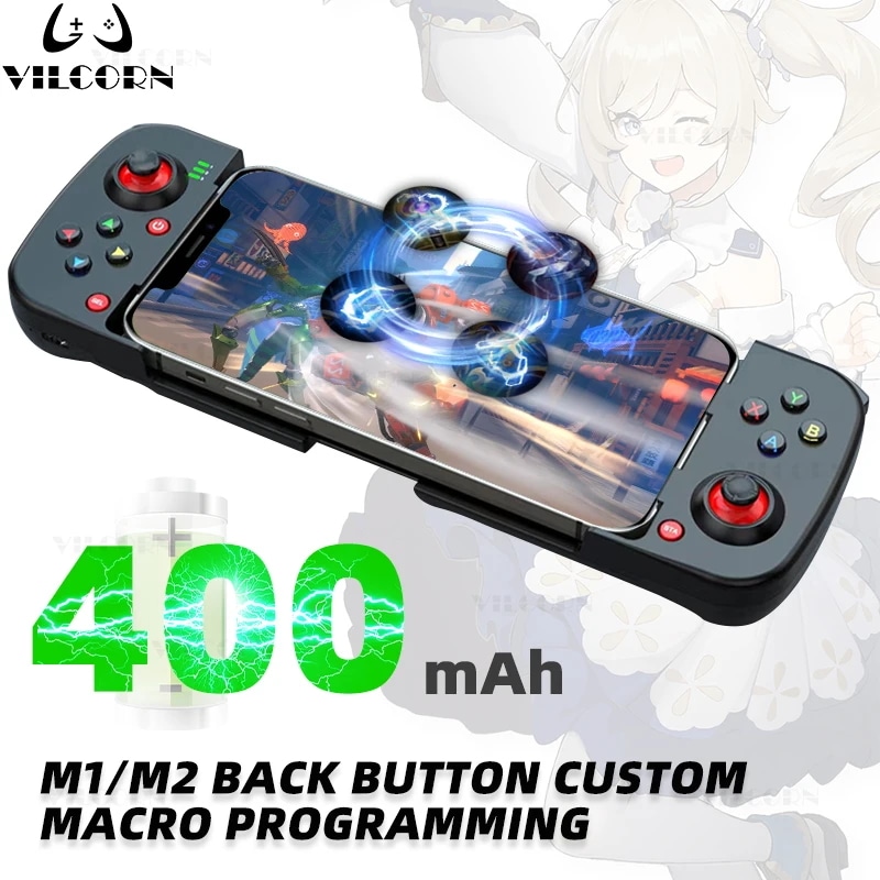 BluetoothとBluetoothを備えた3D伸縮式d3コントローラー,PC,iOS,Android,Pubgスイッチ,ps4ストレッチ,マクロを備えたジョイスティック用のゲームコントローラー