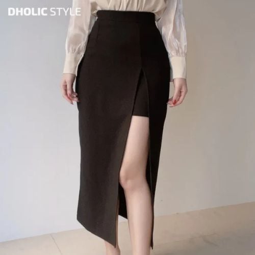 [メガ割りSALE]ディープスリットハイウエストスカート・p628827