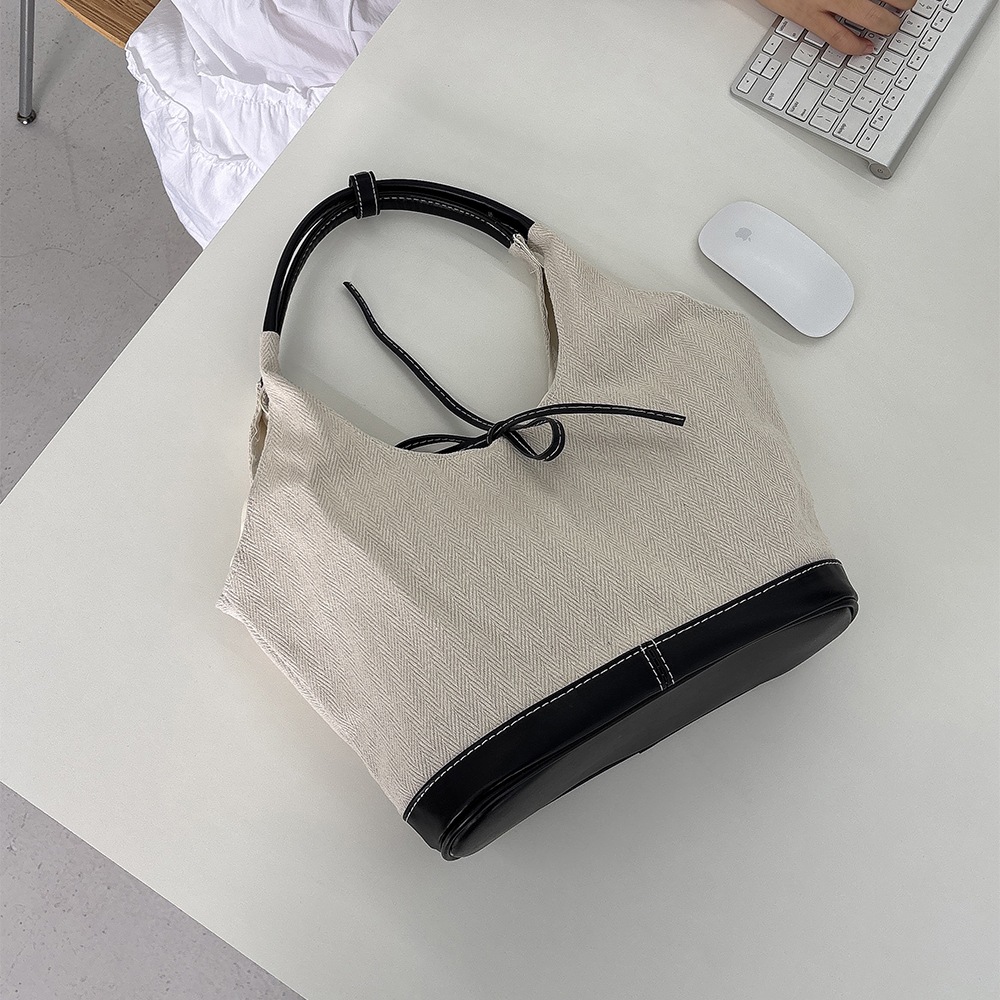 리본 캔버스 에코백 보부상 탑핸들백 23,380円