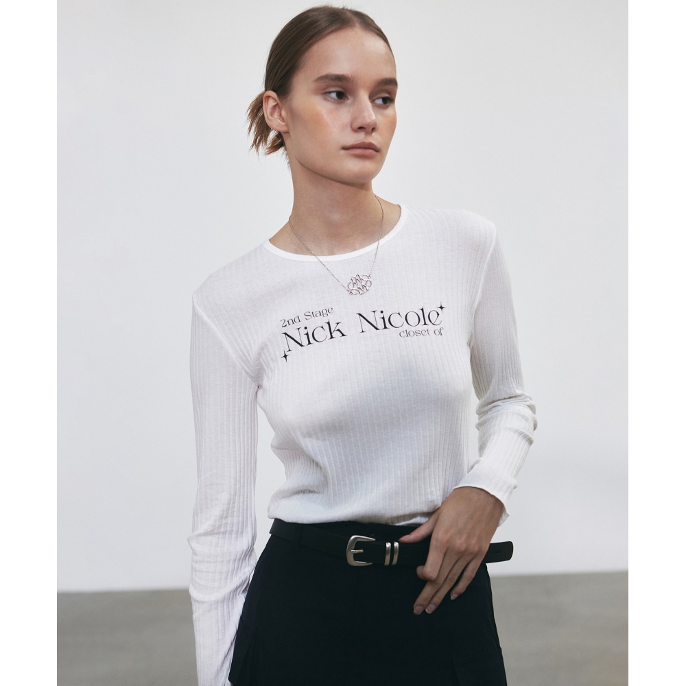 ニック&ニコールニコールクローゼット LS トップ_アイボリー
