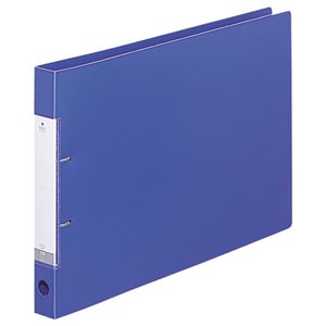 (まとめ) リヒトラブ リクエスト D型リングファイル A3ヨコ 2穴 230枚収容 背幅34mm 青 G2228-8 1冊 (×5セット)