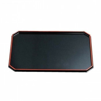 隅切長手盆 黒天朱SL（ノンスリップ加工） 尺4 15233170