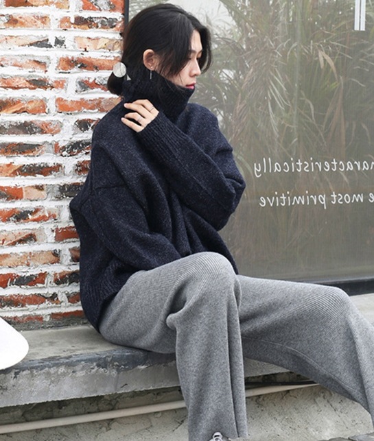 ボトムス デート モテアイテム ワイドパンツ ストレート リブ コットン 大人可愛い きれいめ 上品 おしゃれ かっこいい 大人可愛い ラブリー キュート ガーリー クール モード系 セクシー