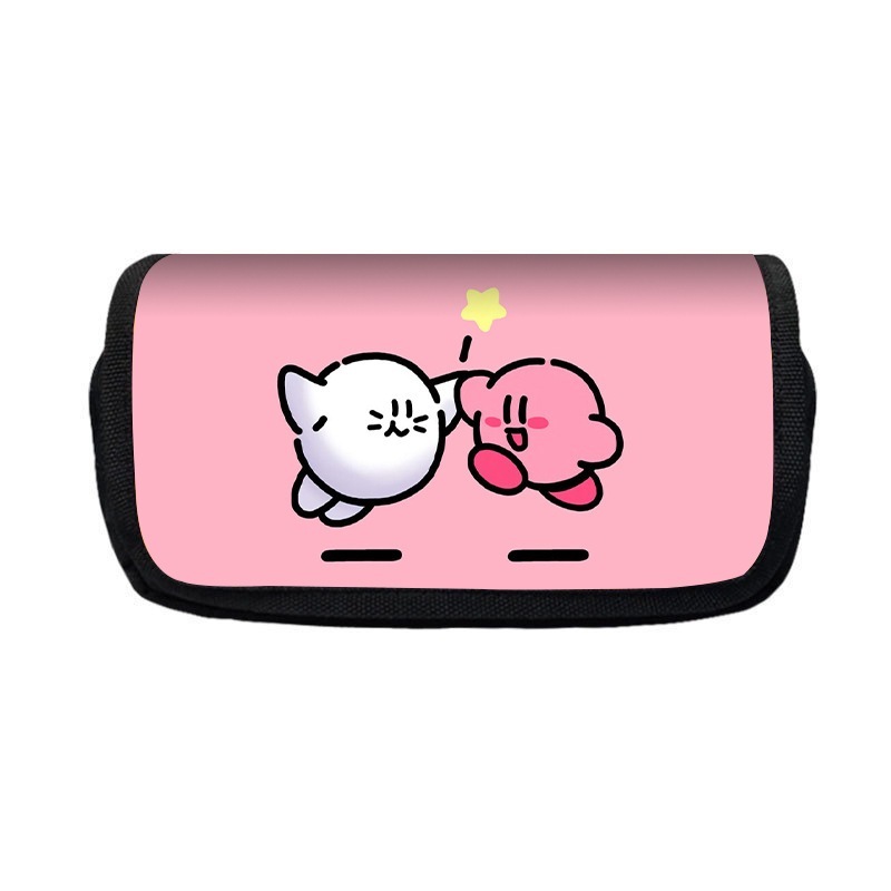 星のカービィ子供用多機能文具箱二層大容量生地学生ペンバッグ立体鉛筆ケース