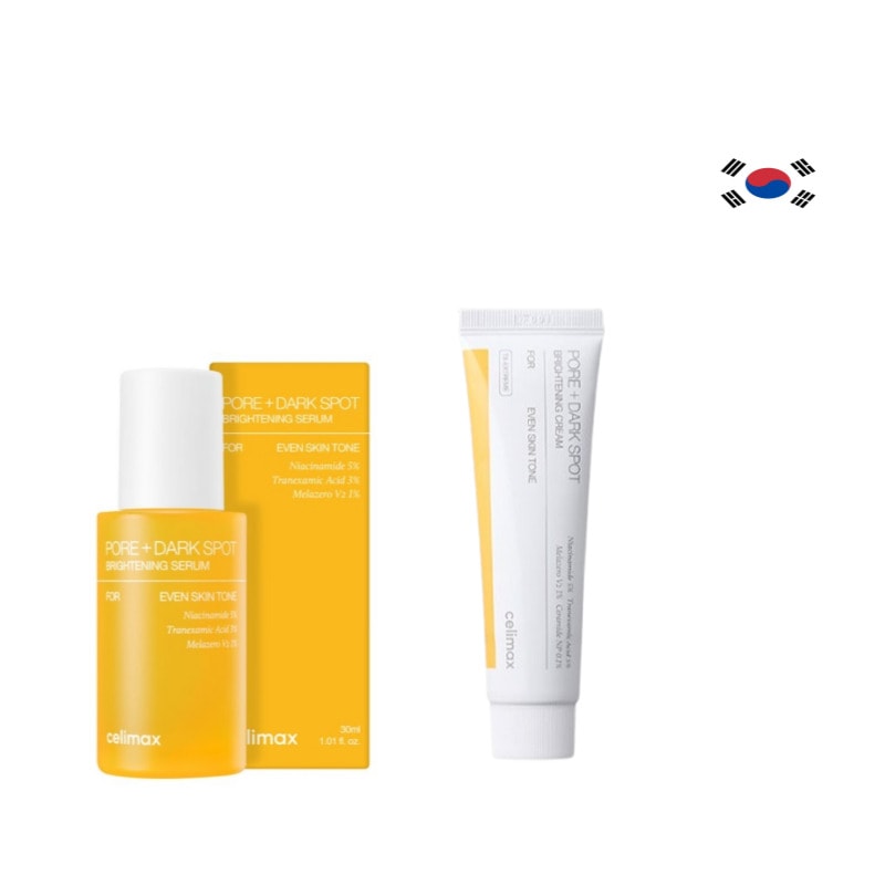 [韓国]毛穴＋黒ずみブライトニングセラム 30ml / 毛穴＋黒ずみブライトニングクリーム 35ml / 均一な肌トーン