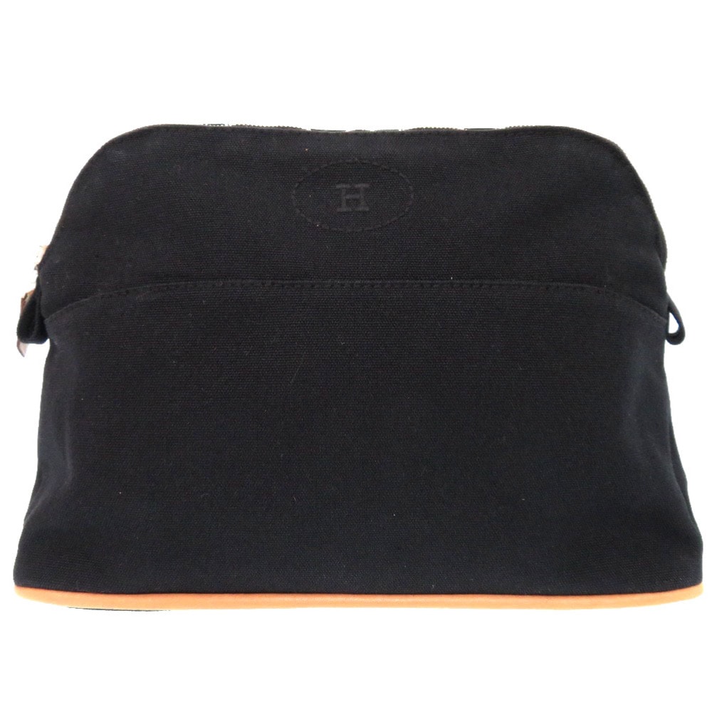 美品 ボリードポーチ 25 MM ポーチ コットン/コットン ブラック 0701【中古】 レディース