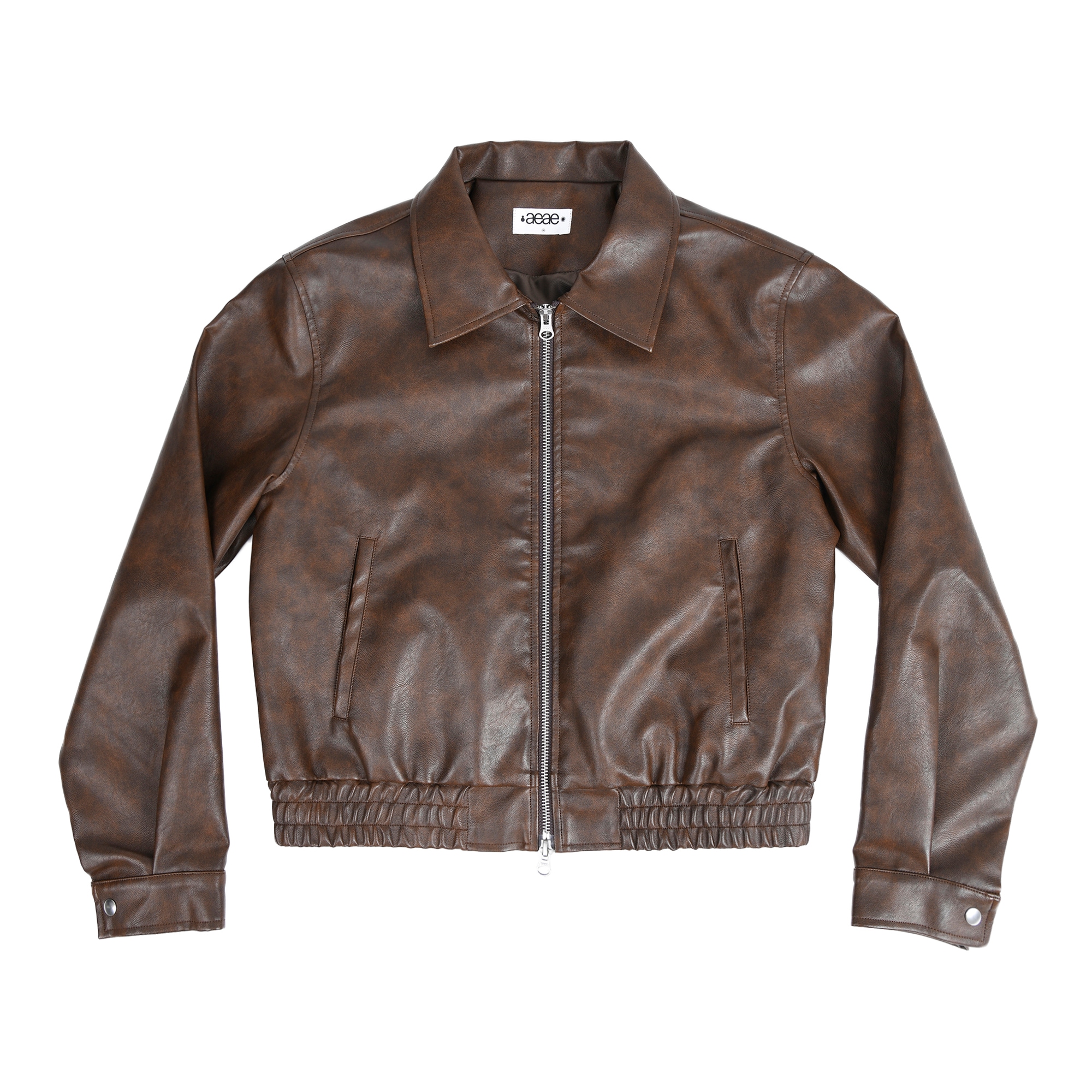 【aeae】 VINTAGE LEATHER JACKET : CHOCOLATE